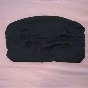 FREE PEOPLE BLACK SILK BANDEAU TOP